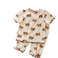 Summer Bear Pajama Set for Baby Girls (T-shirt & Shorts) - # BAAA81810011