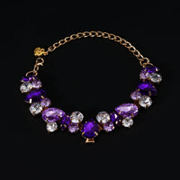 Luxury Pet Necklace – Crystal Beads & Adjustable Chain