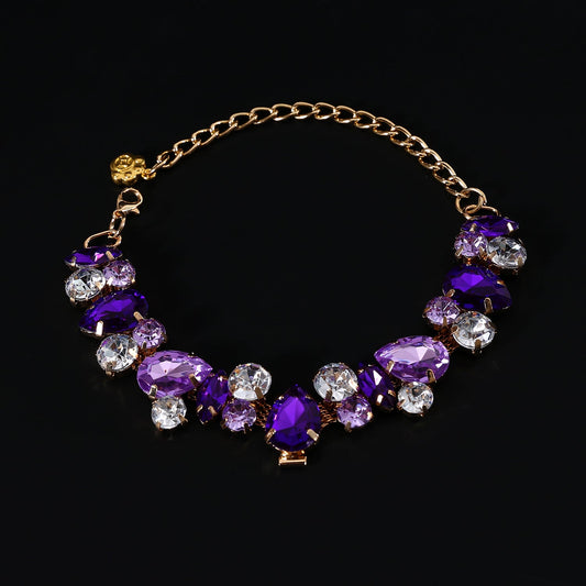 Luxury Pet Necklace – Crystal Beads & Adjustable Chain