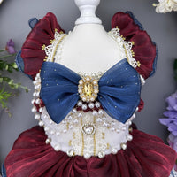 Handmade Luxury Dog Dress Royal Style Lace Tutu