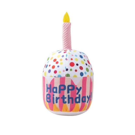 Dog Toy Birthday Cake Plush Squeaky