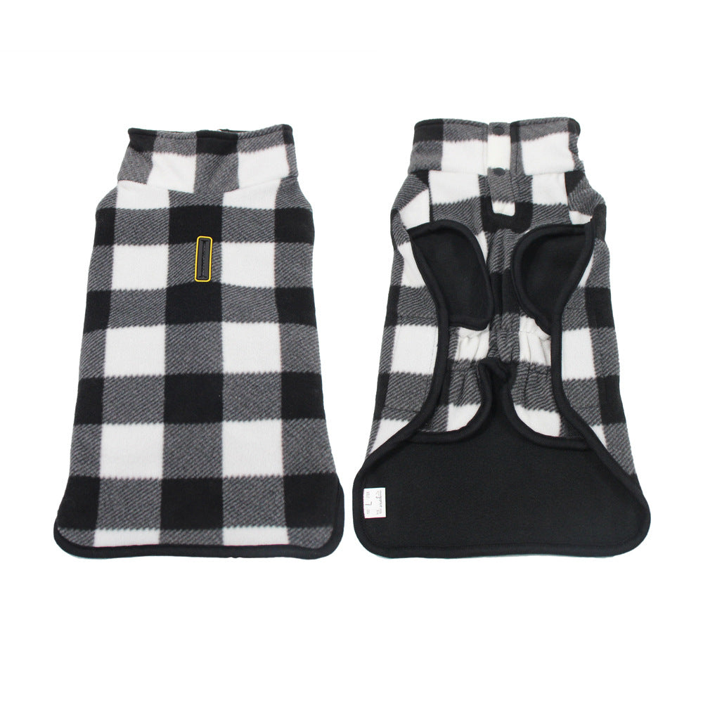 Classic Plaid Fleece Dog Jacket(2 colors)-Pet Apparel-BIG FRENCHIES-Jane's Pet Boutique
