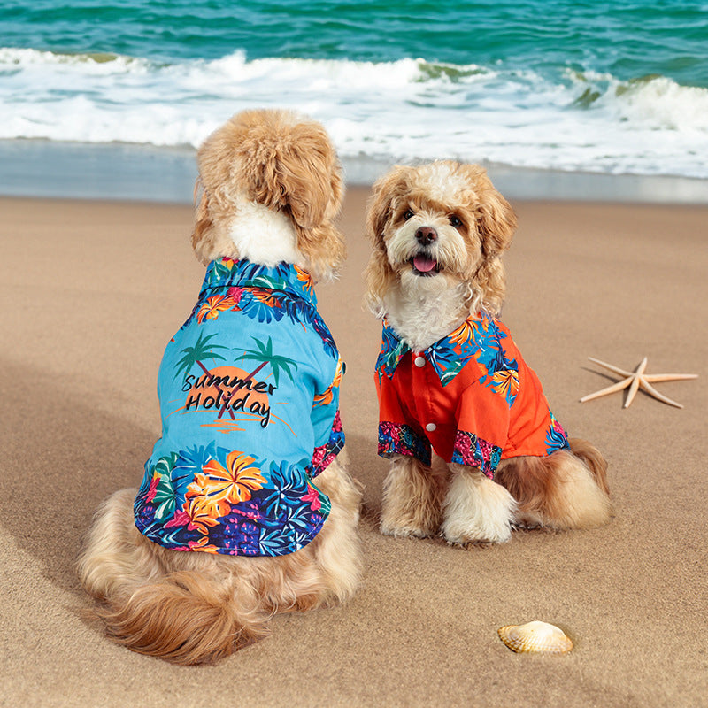 Tropical Vibes Dog Shirt – Summer Holiday Collection-Pet Apparel-BIG FRENCHIES-Jane's Pet Boutique