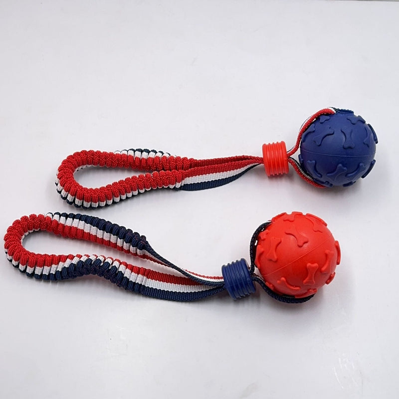 Dog Toy Tug Ball with Handle-Pet Toys-BIG FRENCHIES-Jane's Pet Boutique