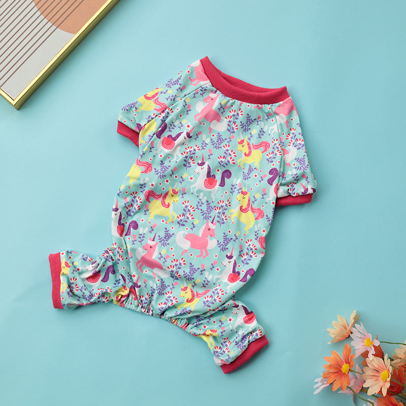 Dog Pajama Jumpsuit – Soft & Cute One-Piece Loungewear-Pet Apparel-BIG FRENCHIES-Jane's Pet Boutique