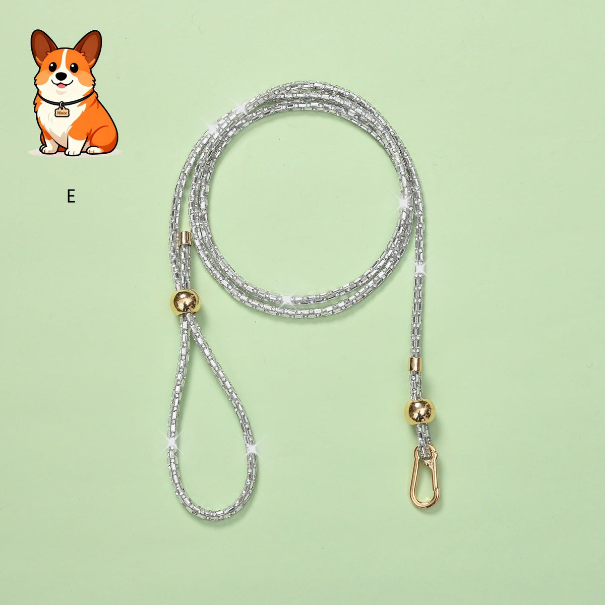 Luxury Rhinestone Dog Leash-Pet Collars & Leashes-BIG FRENCHIES-Jane's Pet Boutique