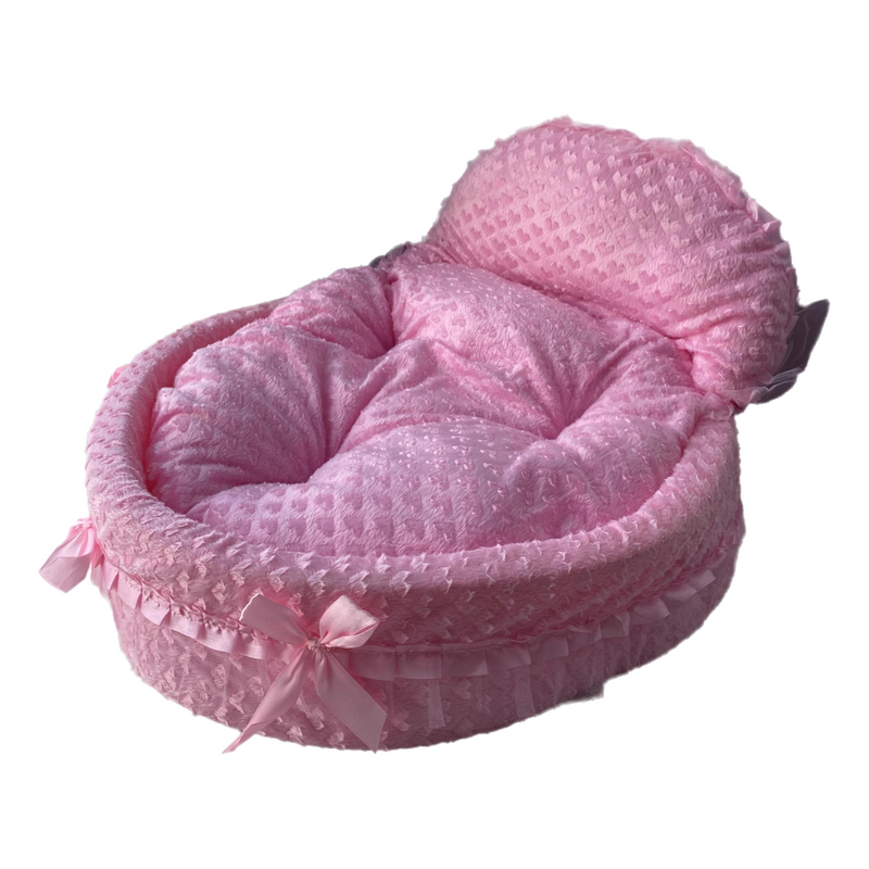 Pink Princess Plush Pet Bed-Pet Toys-BIG FRENCHIES-Jane's Pet Boutique