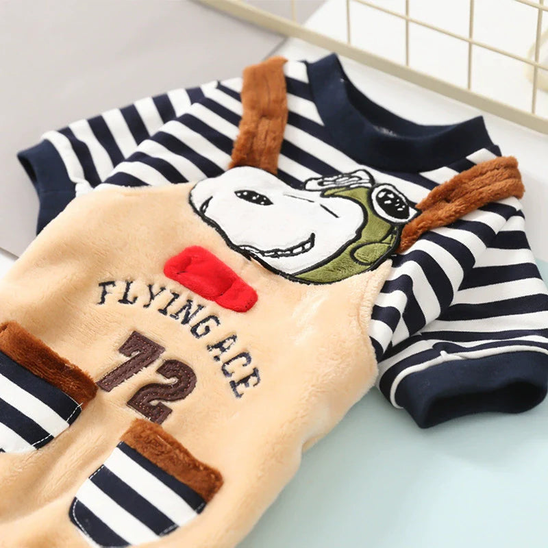 Dog outift jumpsuit Snoopy polit-Pet Apparel-BIG FRENCHIES-Jane's Pet Boutique