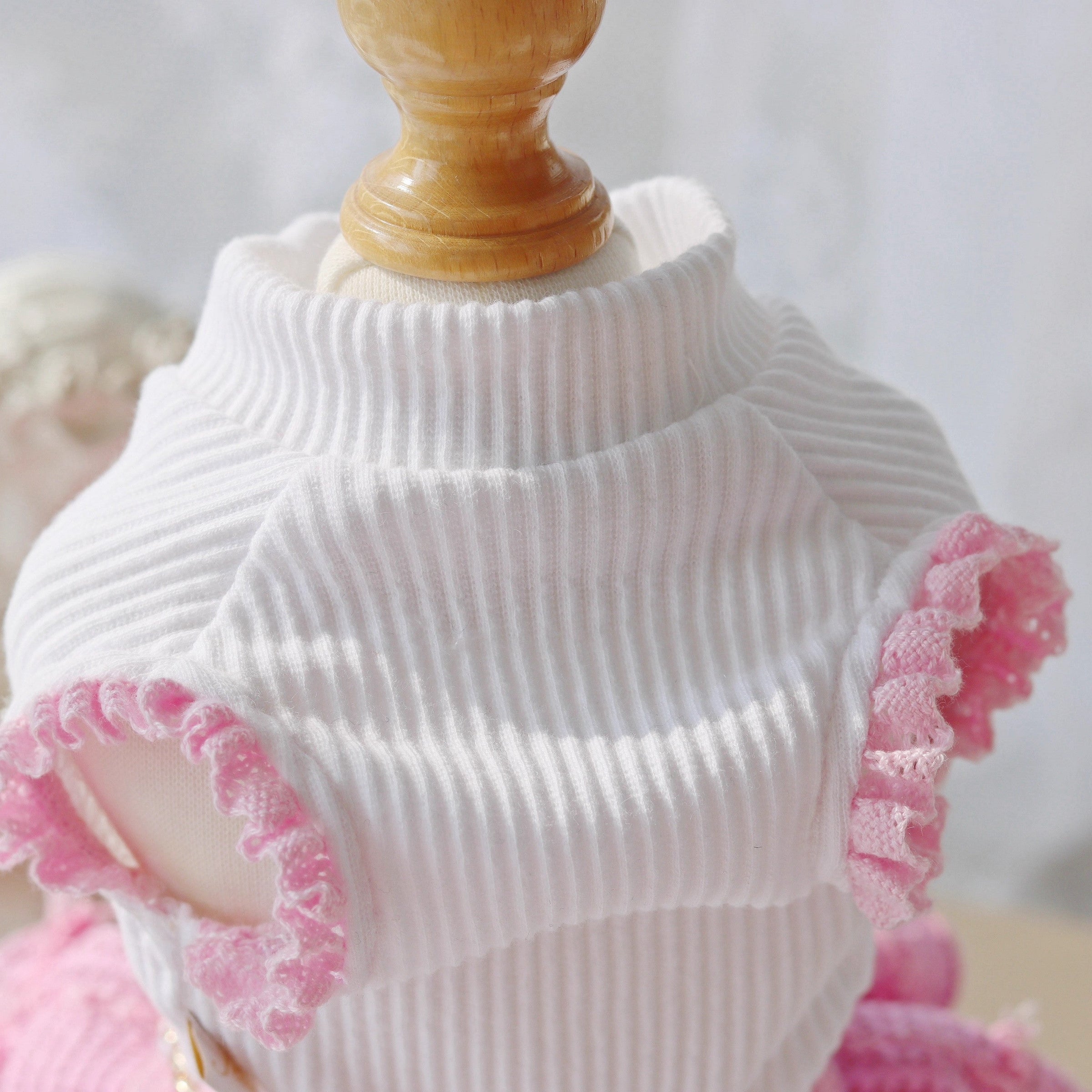 Handmade Chic Puppy Suit Pink Tweed Skirt Outfit