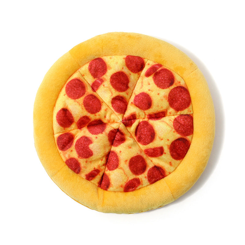 Dog Toy Pepperoni Pizza Plush-Pet Toys-BIG FRENCHIES-Jane's Pet Boutique