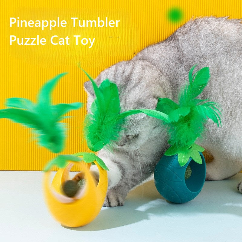 Interactive Cat Toy Tumbler with Catnip Ball-Pet Toys-BIG FRENCHIES-Jane's Pet Boutique