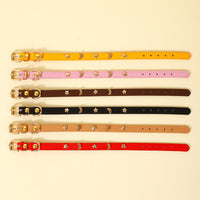 Star & Moon Studded PU Leather Dog Collar