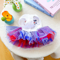 4th of July Dog Dress – Tulle Skirt & Patriotic Print