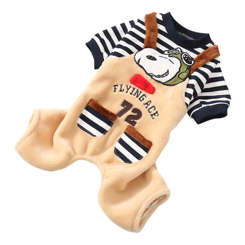 Dog outift jumpsuit Snoopy polit-Pet Apparel-BIG FRENCHIES-Jane's Pet Boutique