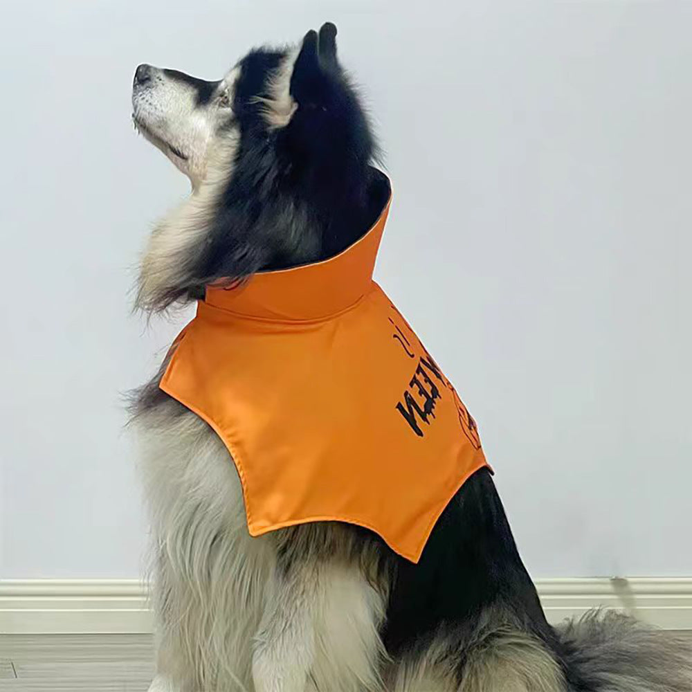 Dog Halloween Cape with Pumpkin Print & High Collar-Pet Apparel-BIG FRENCHIES-Jane's Pet Boutique