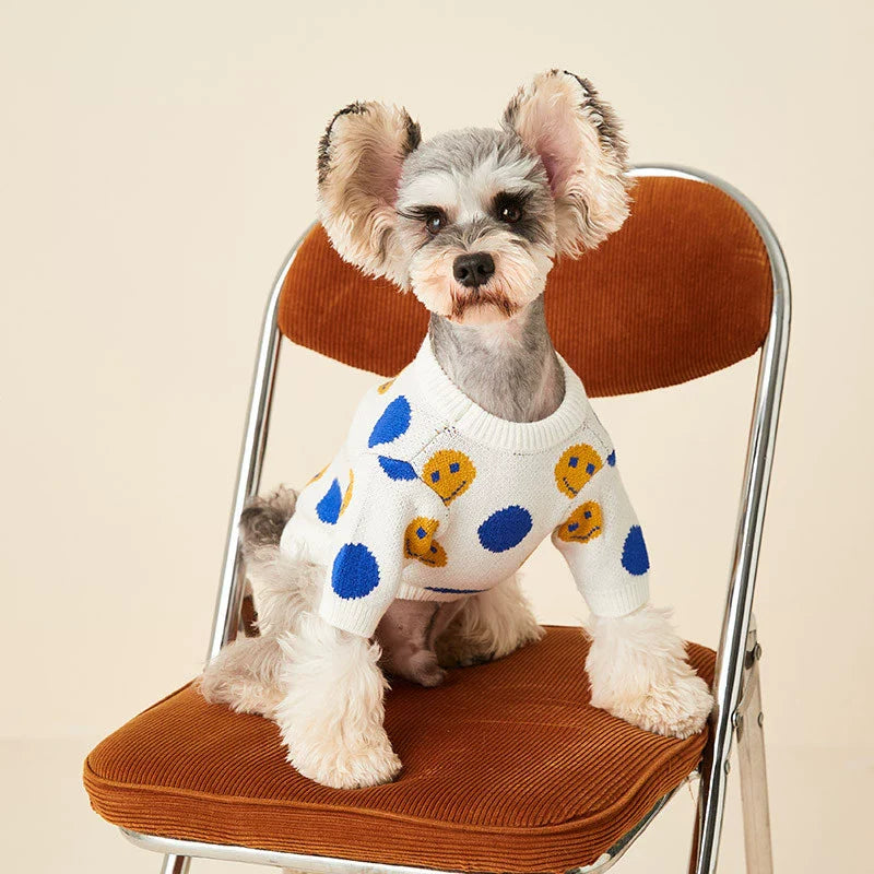 Dog sweater smile-Pet Apparel-BIG FRENCHIES-Jane's Pet Boutique