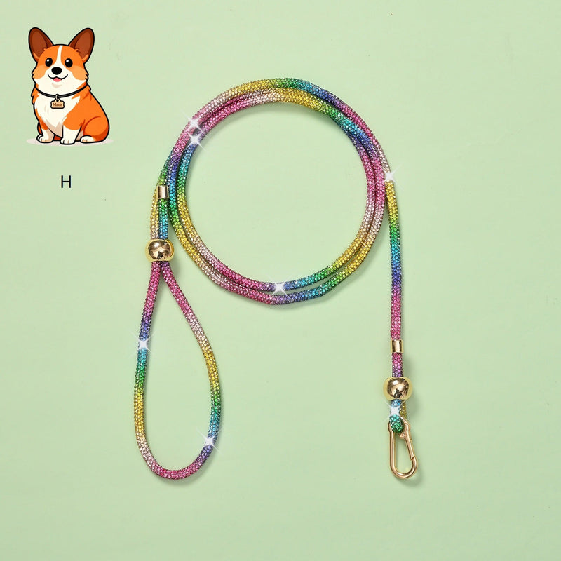 Luxury Rhinestone Dog Leash-Pet Collars & Leashes-BIG FRENCHIES-Jane's Pet Boutique