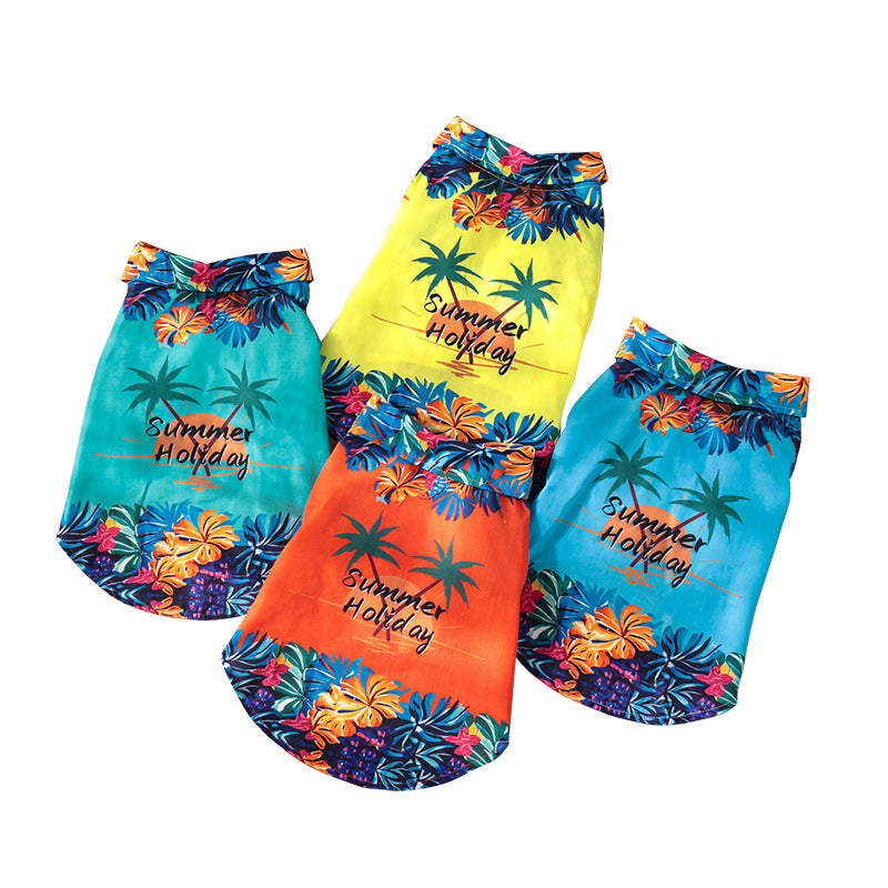 Tropical Vibes Dog Shirt – Summer Holiday Collection-Pet Apparel-BIG FRENCHIES-Jane's Pet Boutique