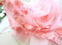 Luxury Dog Clothes Princess Pet Wedding Dress Pink Dog Gown