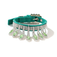 Crystal Chandelier Gemstone Pet Collar 4 Color