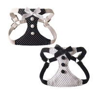Polka Dot Bow Dog Harness and Leash Set Elegant Adjustable Puppy Vest