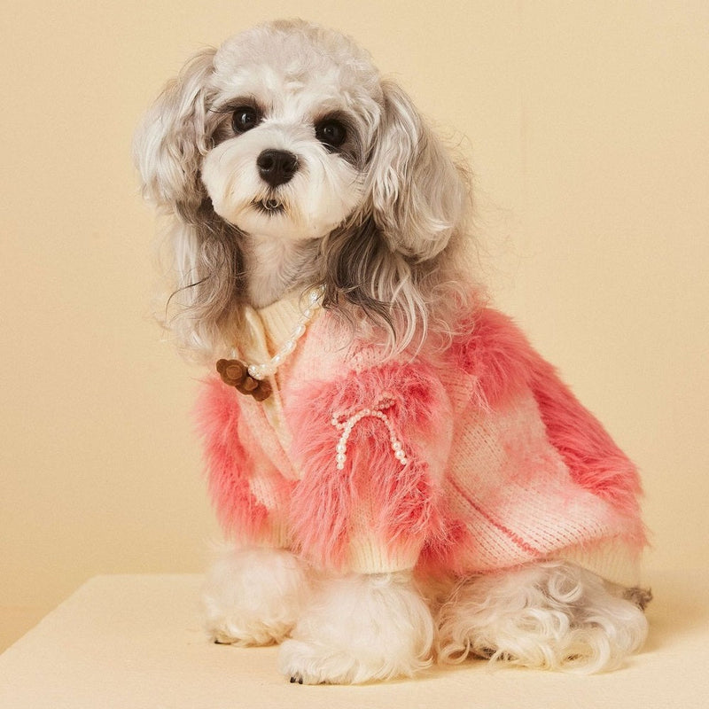 Elegant Pet Sweater Pink Jumper-Pet Apparel-BIG FRENCHIES-Jane's Pet Boutique