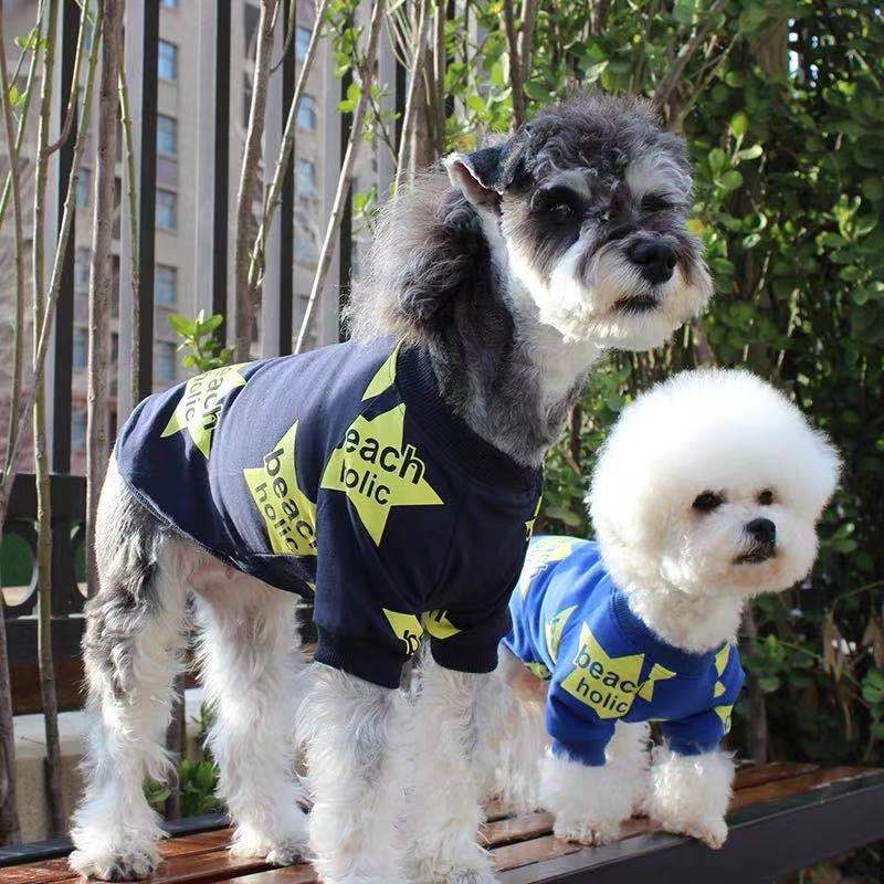 Star Print Dog Sweatshirt + Cozy Fit & Beach Holic Style-Pet Apparel-BIG FRENCHIES-Jane's Pet Boutique