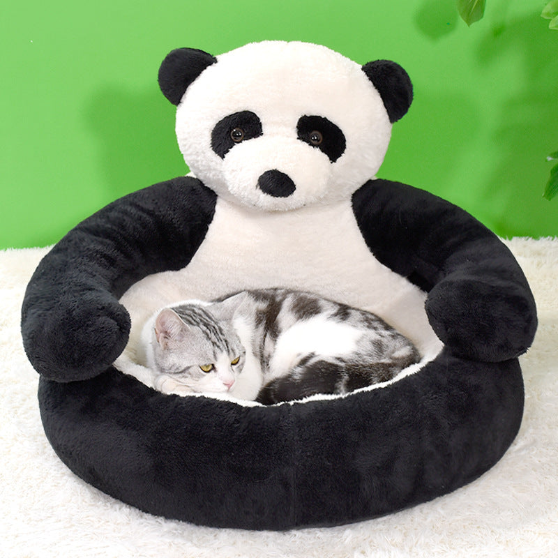 Panda Hug Plush Pet Bed-Pet Toys-BIG FRENCHIES-Jane's Pet Boutique