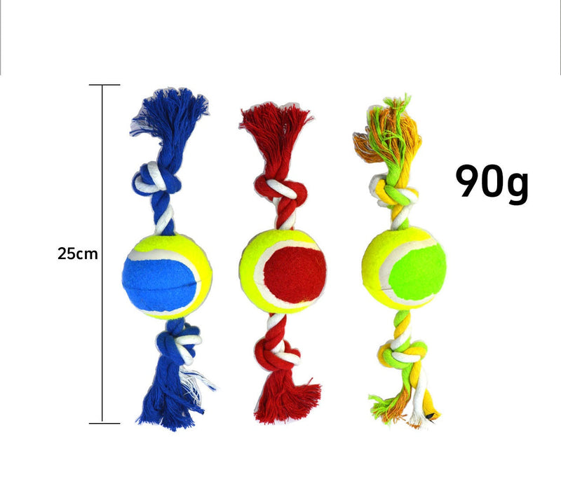 Dog Toy Rope Tennis Ball-Pet Toys-BIG FRENCHIES-Jane's Pet Boutique