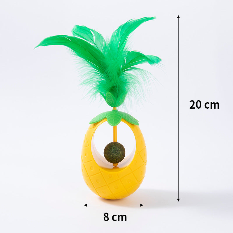 Interactive Cat Toy Tumbler with Catnip Ball