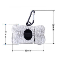 Bling Dog Poop Bag Holder – Crystal Bone Dispenser