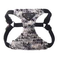Luxury Tweed Dog Harness and Leash Set Soft Adjustable Small Dog Walking Vest