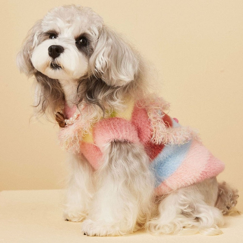 Cozy Heart Pet Sweater Dog Clothing-Pet Apparel-BIG FRENCHIES-Jane's Pet Boutique