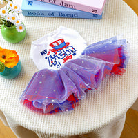 4th of July Dog Dress – Tulle Skirt & Patriotic Print