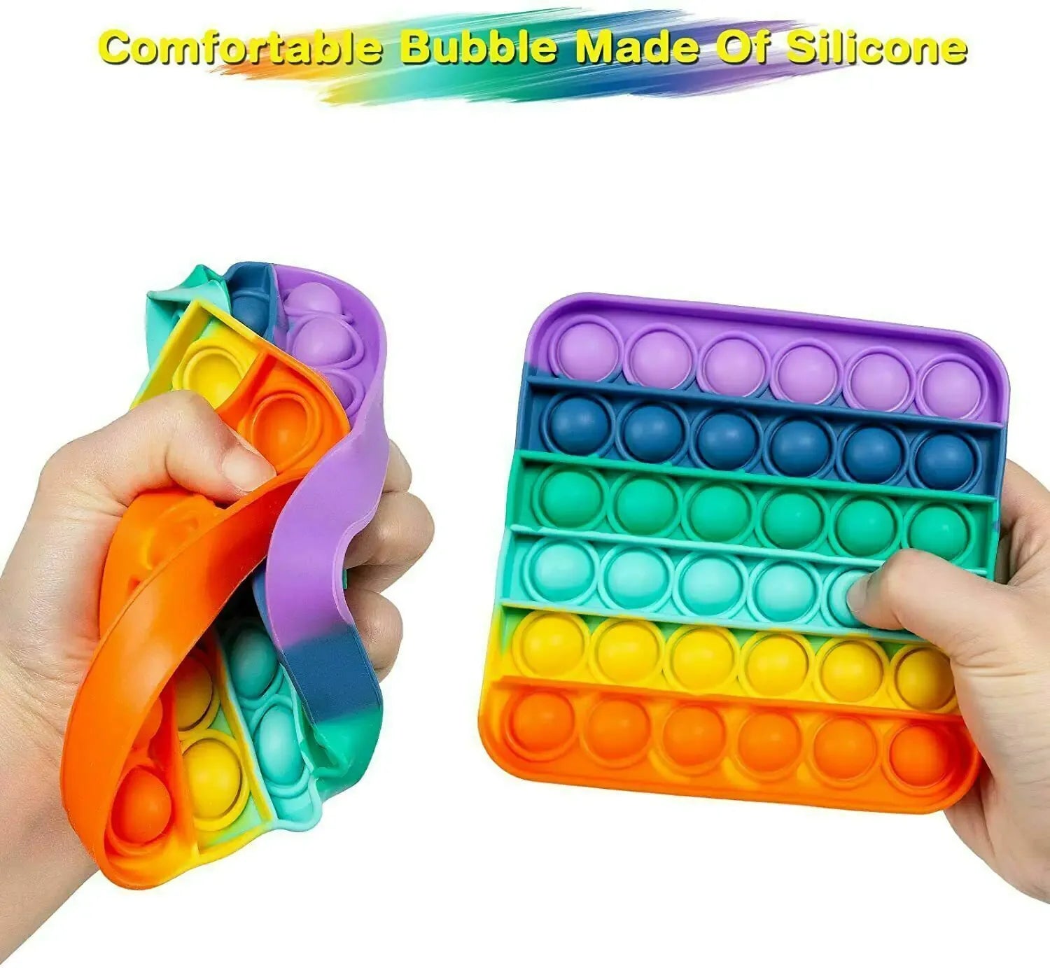 Popit Fidget Toy Push Bubble Sensory Stress Relief Kids Family Games Square Game - # BOT&G51110001 - BIG FRENCHIES