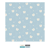 Print Long Sleeve Pajama Set in Spring Sky Tooth