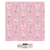 Print Bib Set of 3 in Cake Pop Boba; Lavender Flower Lattice & Thistle Ice Cream Truck