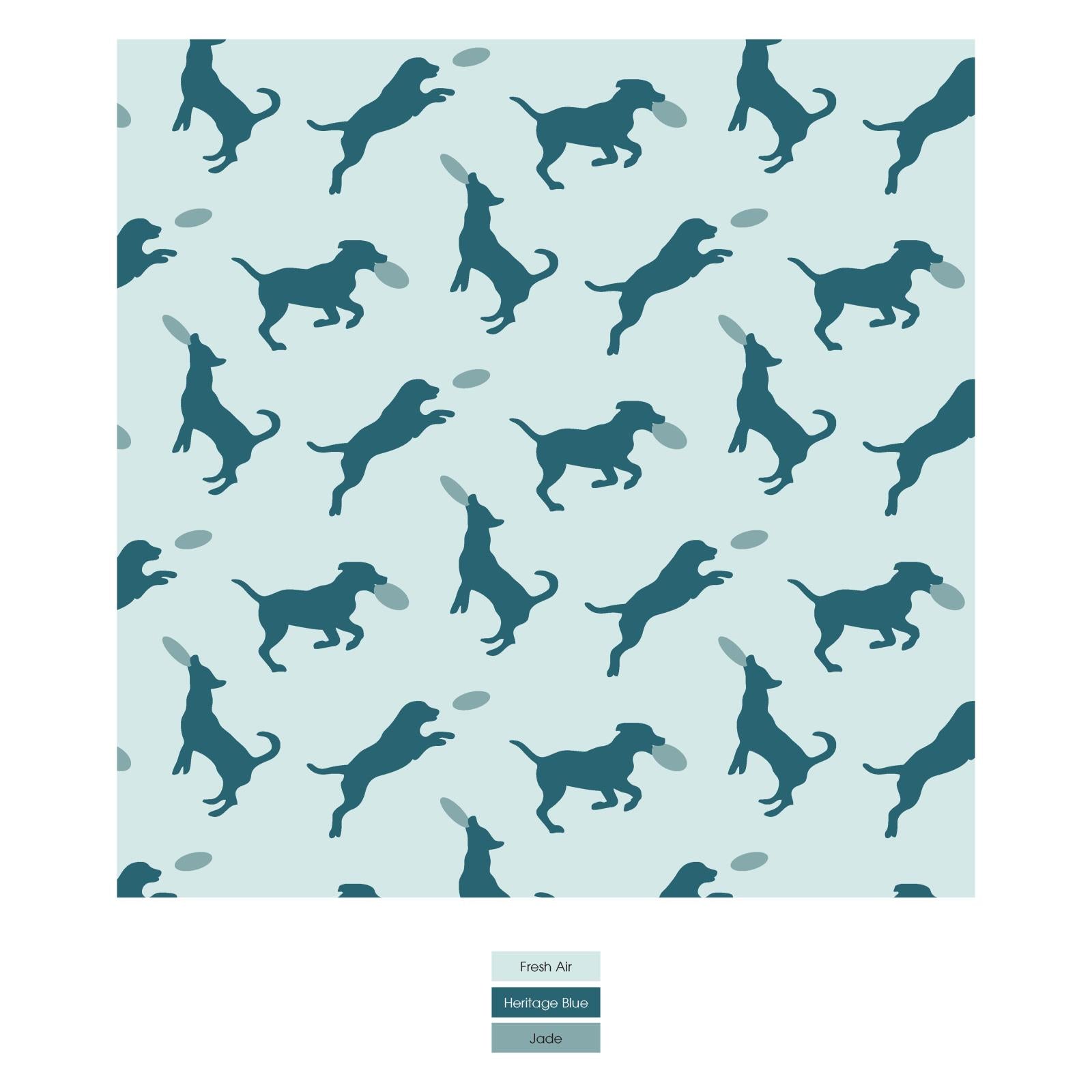 Print Bib Set of 3 in Natural Tree House; Jade Wavy Lattice & Fresh Air Frisbee Labs