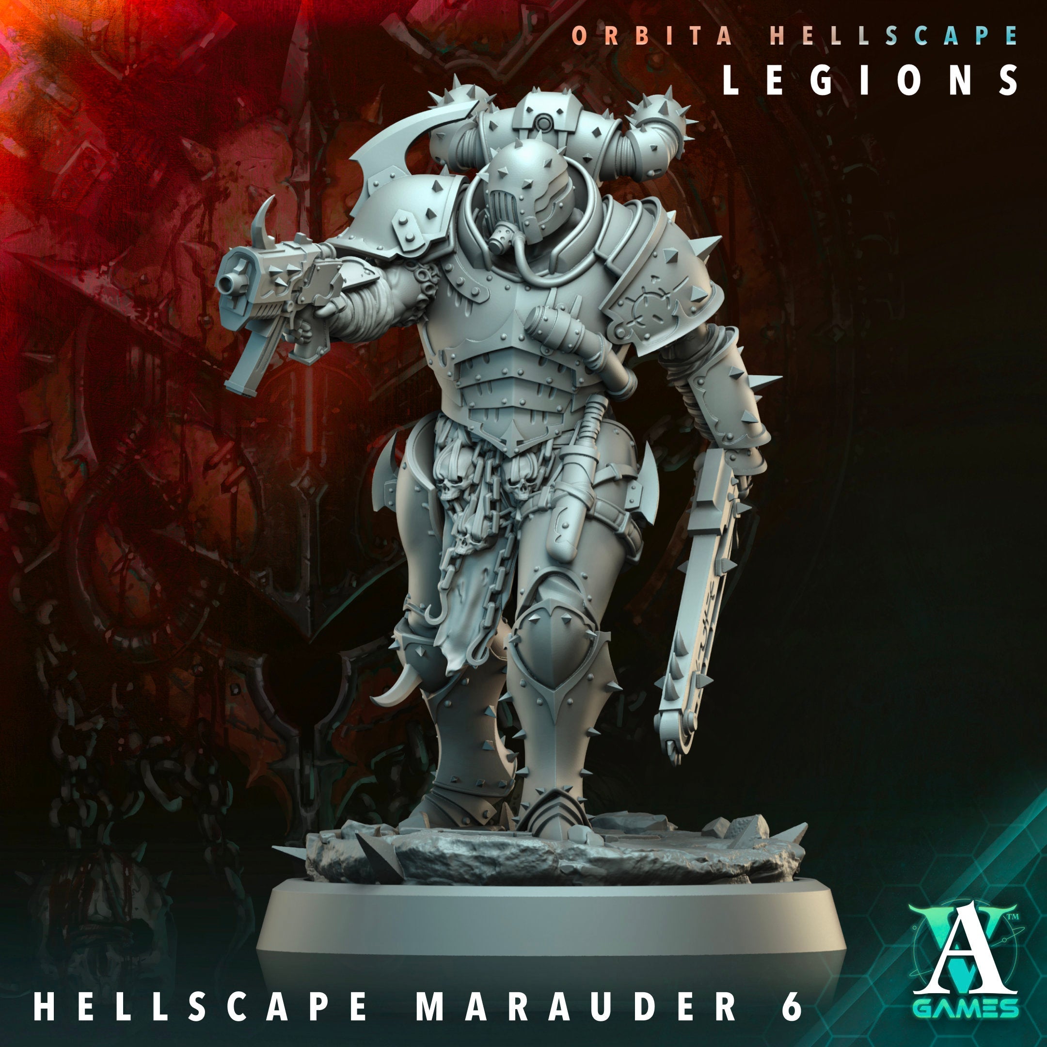3D Printed Hellscape Marauder by Archvillain Games