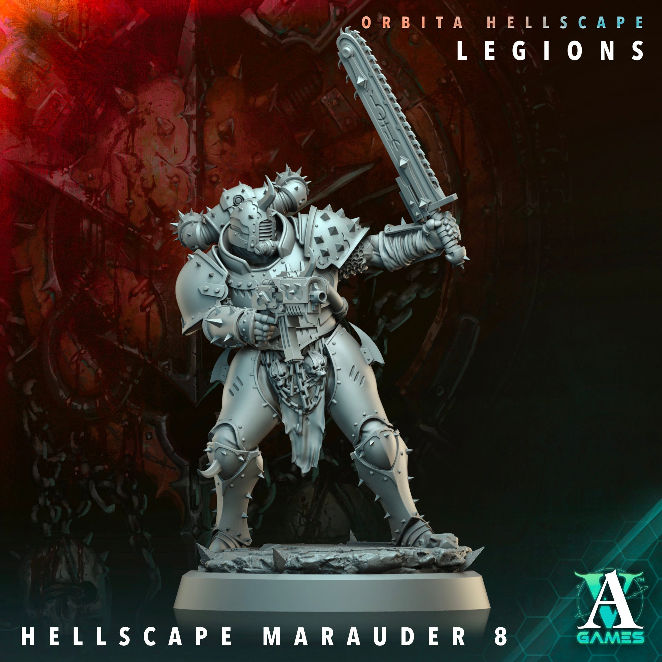 3D Printed Hellscape Marauder by Archvillain Games