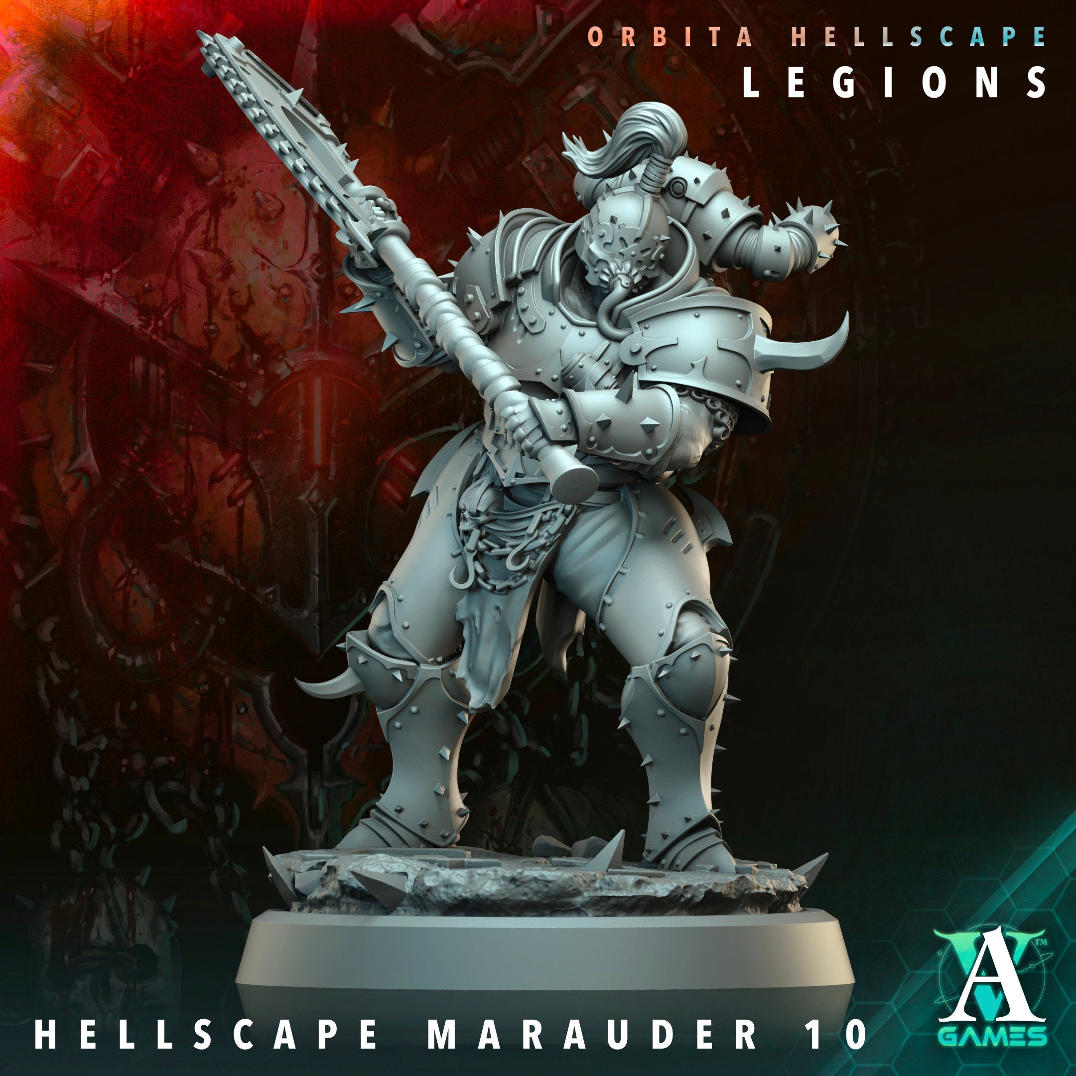 3D Printed Hellscape Marauder by Archvillain Games