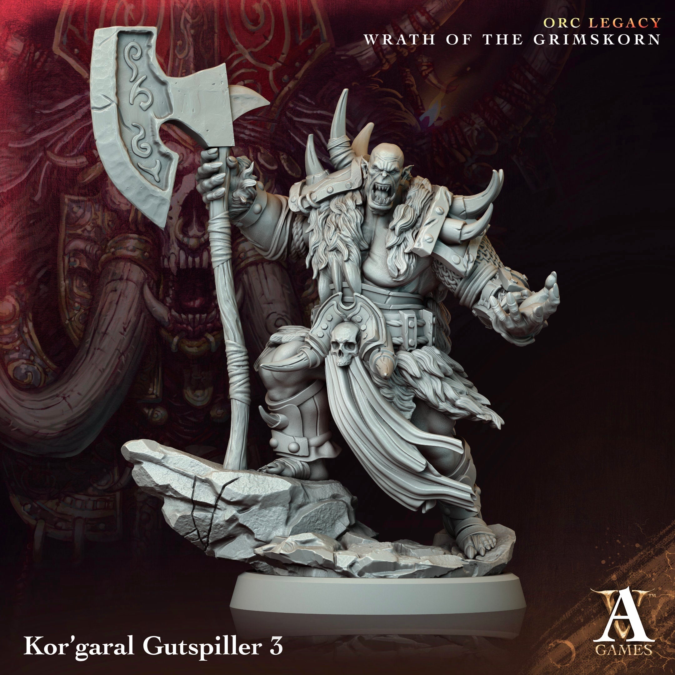3D Printed Kor'Garal Gutspiller by Archvillain Games