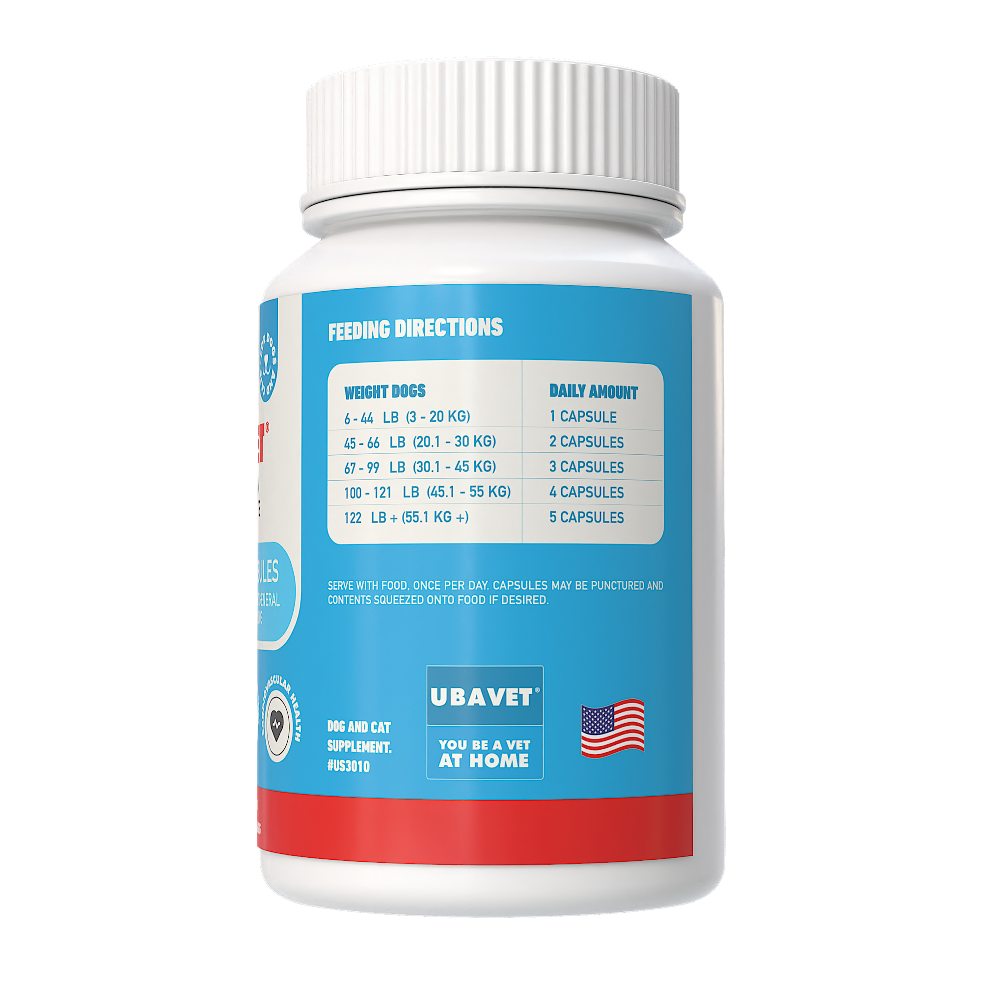 UBAVET Omega-3 Capsules 1000 mg – Skin, Coat & General Health Support for Dogs & Cats (120 ct) - BIG FRENCHIES