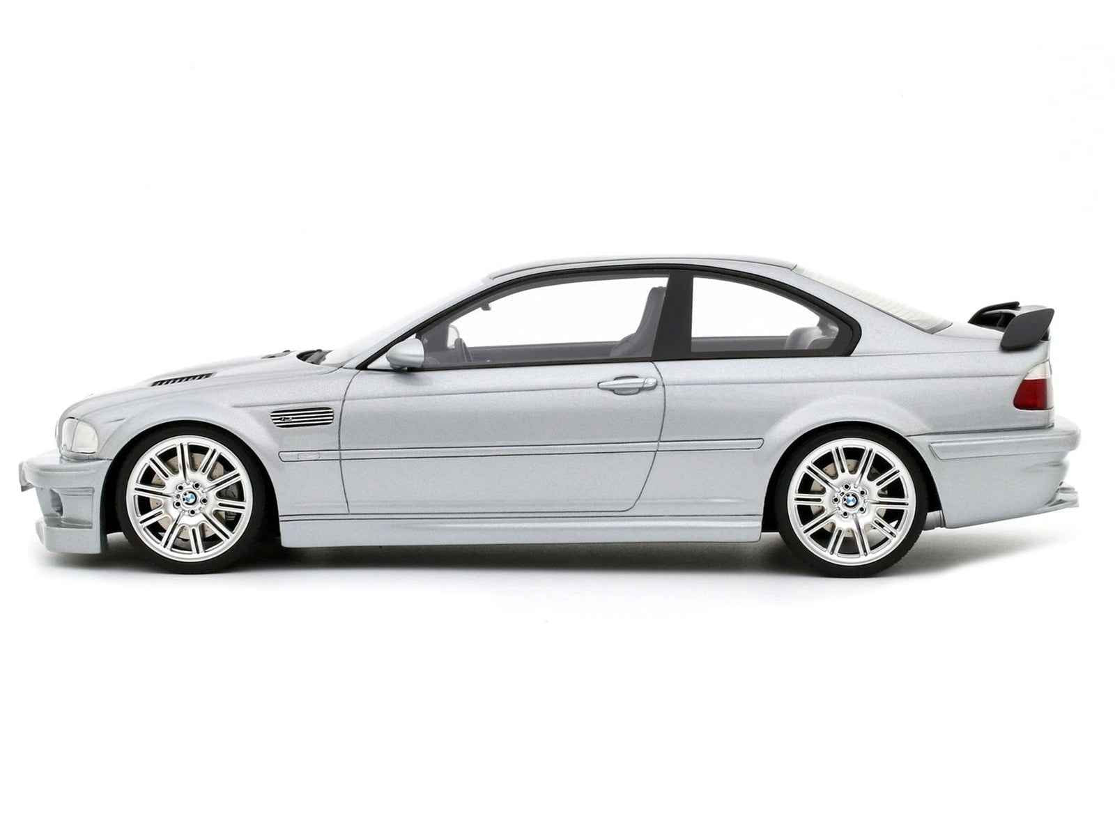 2001 BMW E46 M3 GTR Street Titan Silver Metallic 1/18 Model Car by Otto Mobile
