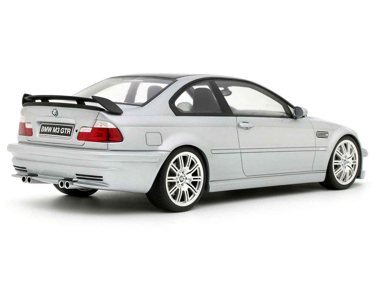 2001 BMW E46 M3 GTR Street Titan Silver Metallic 1/18 Model Car by Otto Mobile