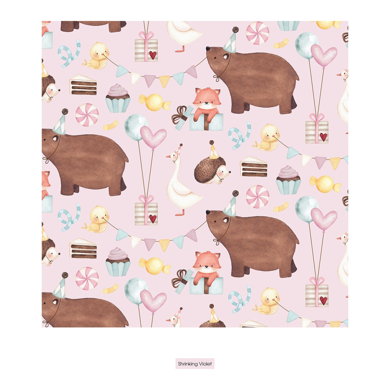 Print Convertible Sleeper with Zipper in Shrinking Violet Forest Party