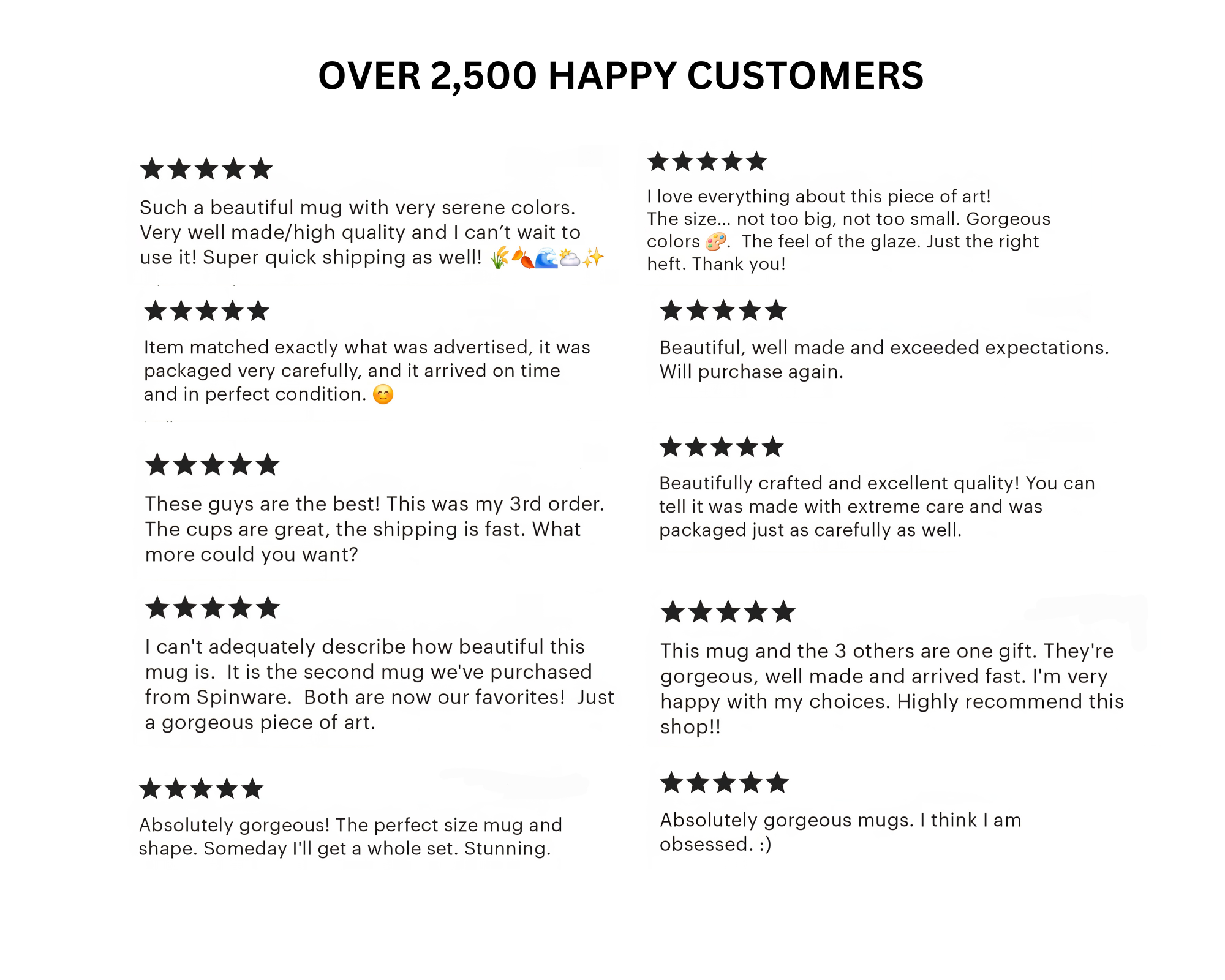 Ceramic Coffee Tea Mug Speckled Blue-Grey White w/Trailing 14 oz Stoneware
