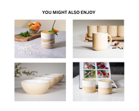 Cappuccino Cup, Latte Cup: Sandy/White, approximately 10 -12 oz, Stoneware