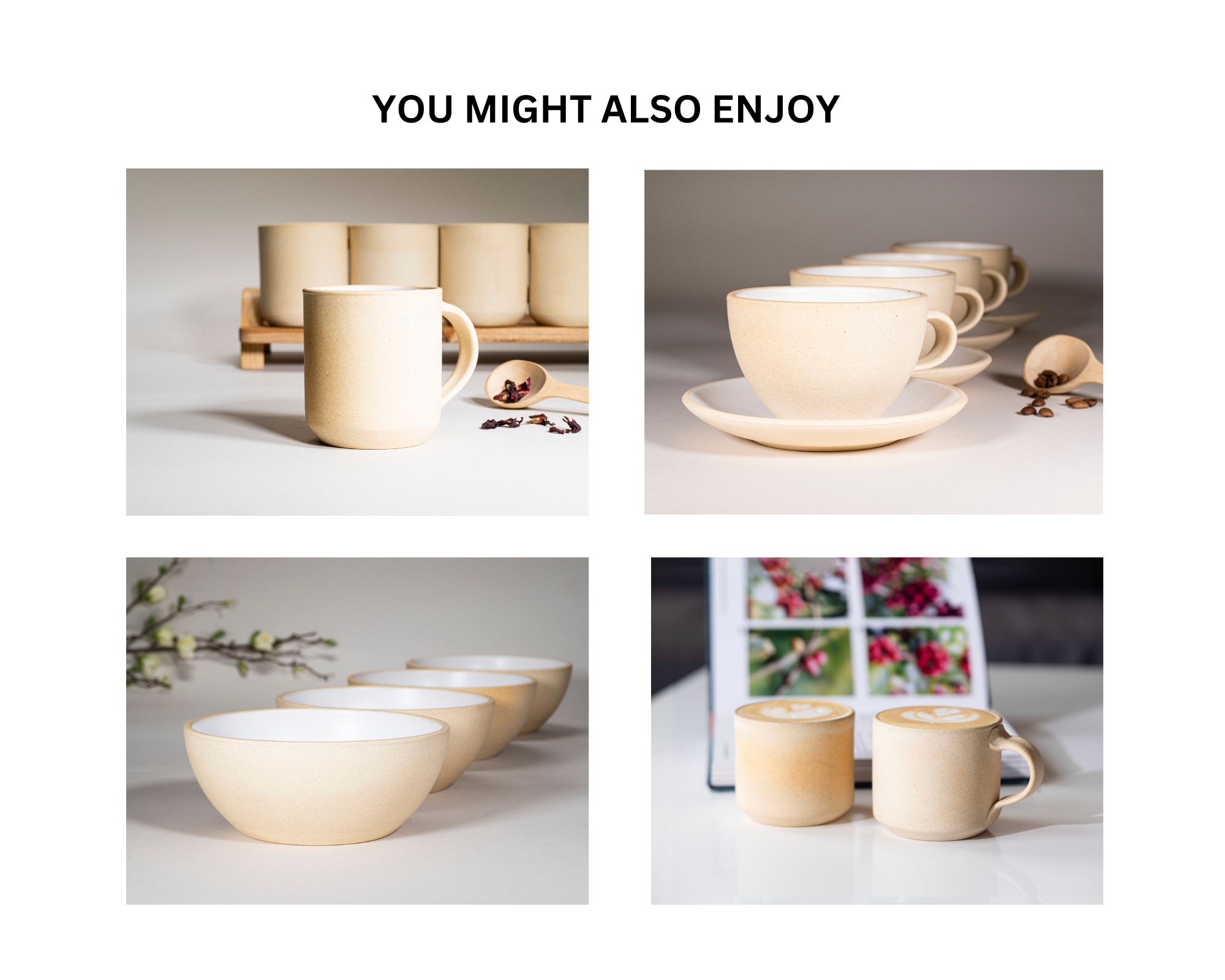 Smoothie Cup Ice White Sandy 14 oz Stoneware