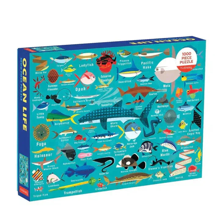 Ocean Life 1000 Piece Jigsaw Puzzle Mudpuppy - BIG FRENCHIES